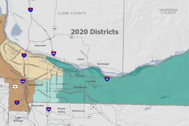 Proposed redistricted map based on the 2020 Census.