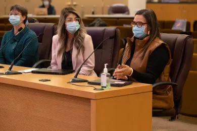 (Left to right): Peggy Samolinski, Yesenia Delgado, and Stephanie Simmons