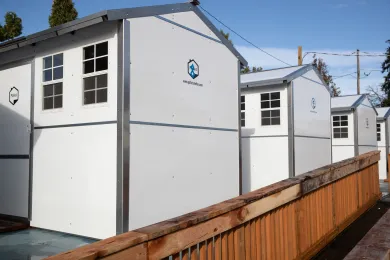 Beacon Village PDX in Montavilla opened in December 2021 thanks to funding from the Metro Supportive Housing Services measure.