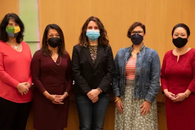 Board of Commissioners masked Feb. 10 Board meeting.