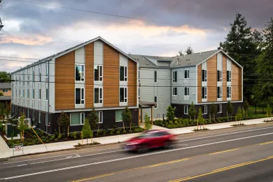 Image shows Cedar Commons, an affordable housing project constructed partly with SHS dollars