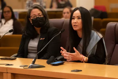 Bandana Shrestha, left, joins Toc Soneoulay-Gillespie, right, to share their own stories.