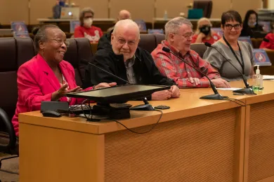 Panelists speak at the Older Americans Month proclamation