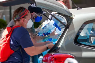 outreach teams and mutual aid groups have distributed since Tuesday are 28, 830 bottles of water in the past five days, ahead of next week's heatwave