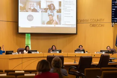 A photo of a virtual presentation for Sickle Cell Awareness Month