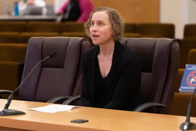 Mikki Gillette, an invited guest and a major gifts officer at Basic Rights Oregon, described the work underway to advance transgender justice.