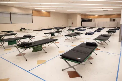 Arbor Lodge at 1952 N. Lombard St., Portland, OR 97217, is serving as a severe weather shelter as the metro area weathers frigid cold.