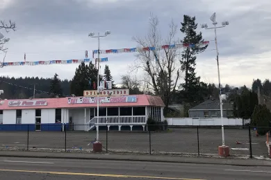 Photo of an RV dealership that will become the site of the Montavilla safe park village