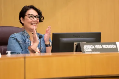 Chair Jessica Vega Pederson passes her first budget as Chair.