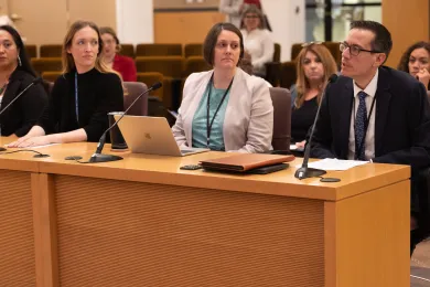 From left: Ederlinda Ortiz, Kelsi Junge, Dr. Teresa Everson, Valdez Bravo