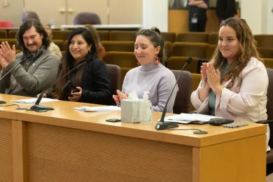 County employees and local artist help celebrate Latine and Hispanic Heritage Month at the Board meeting.