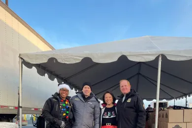 Commissioner Stegmann volunteering at the Sunshine Division