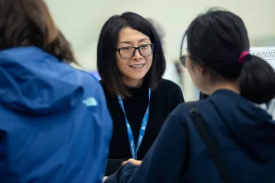 County Elections staff offers help to the public.