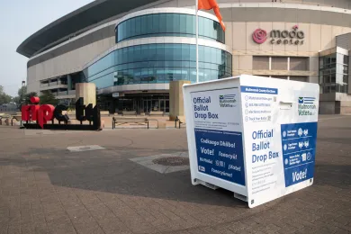Official Ballot Drop Site at the Moda Center.