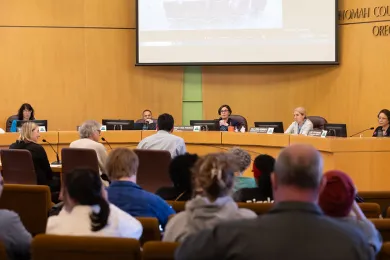 The final budget hearing continues with investment themes in housing, homeless, Willamette River health, and immigrant and asylum seeker support.