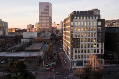 Old Town Portland skyline