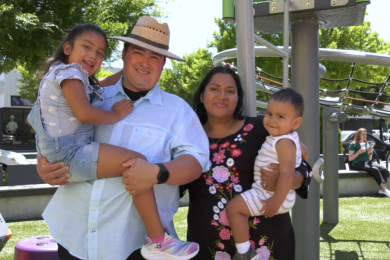 Jonathan and Alma Landon with their two children