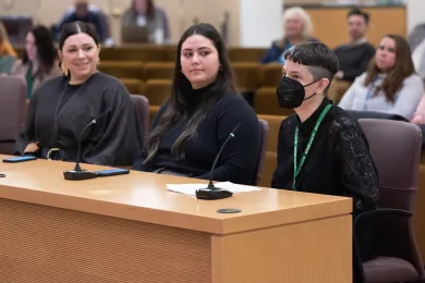 presenters sit before Multnomah County Board 