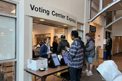 Multnomah County's Voting Center Express, shown in October 2024.
