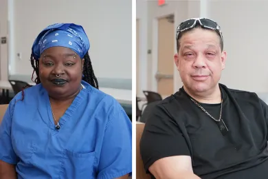 Amy and Ricky in separate photos