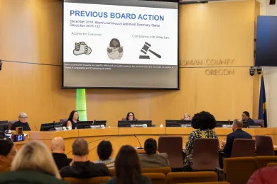 Board of Commissioners vote to strengthen sanctuary status for Multnomah County on Thursday, Dec. 18, 