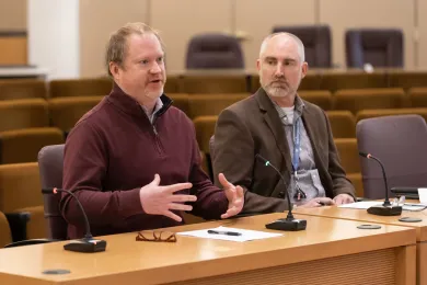 Tim Lynch presenting the Resource Conservation Report to the Board of County Commissioners