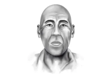 Drawn photo representation of the deceased man