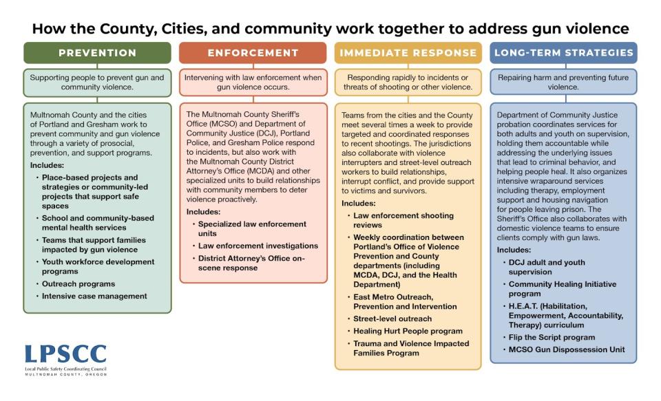 How the County, Cities and community work together to address gun violence