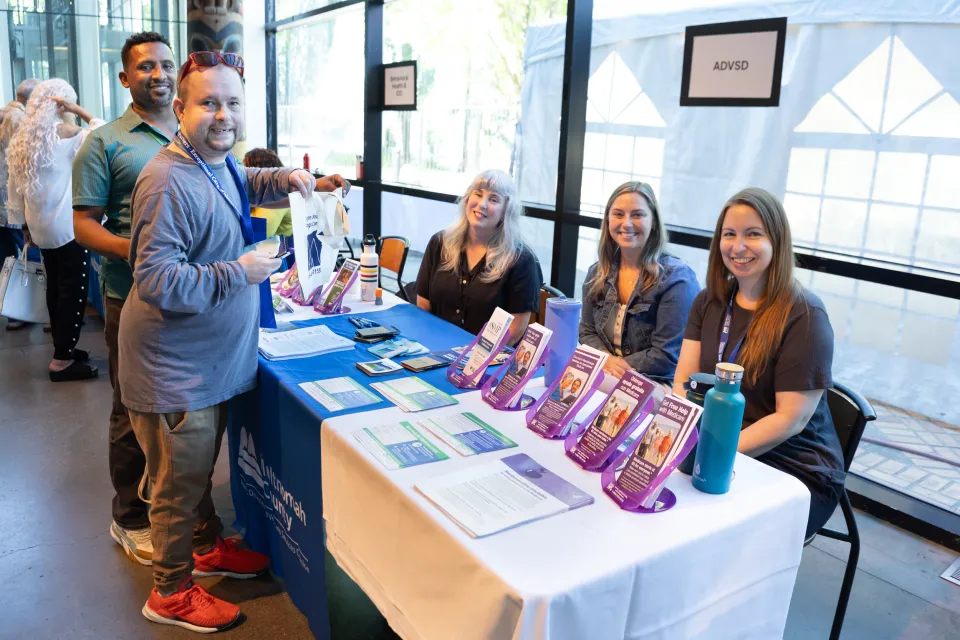 People visit ADVSD Vendor Table