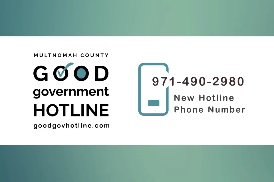 Good Government Hotline Logo and text that says, "971-490-2980 New Hotline Phone Number"