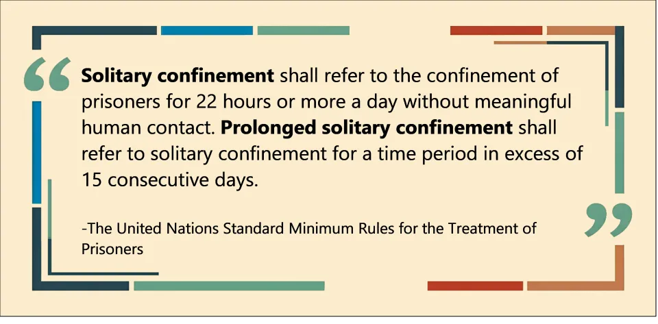 United Nations solitary confinement definition