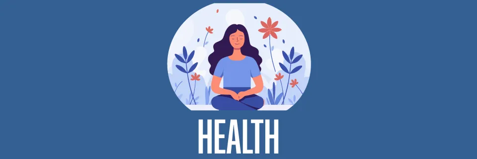 image of a woman sitting a meditating. 