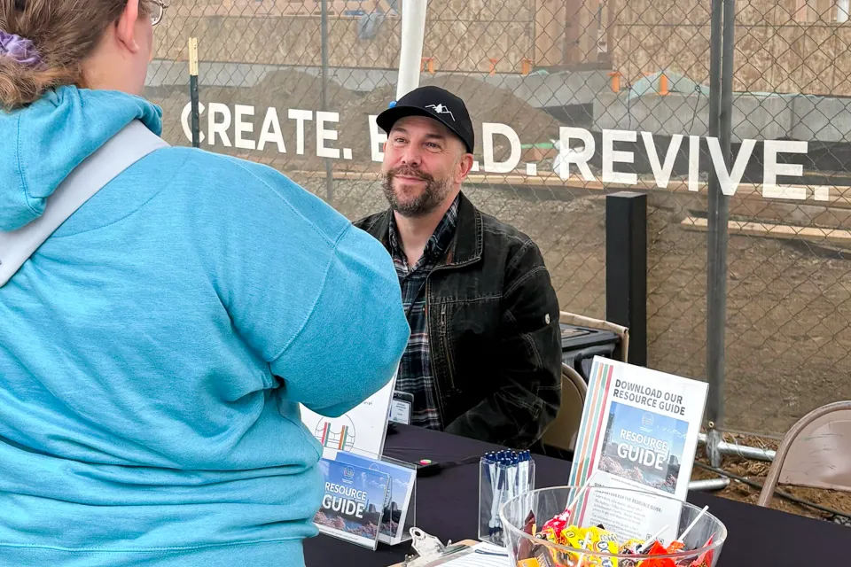 Multnomah County performance Auditor Jeremy Johnson at Lent's Farmers Market