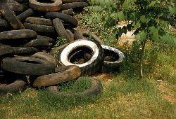 pile of old tires