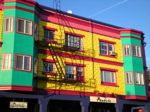 colorful apartment building