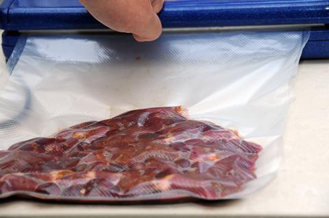 vacuum-packed meat