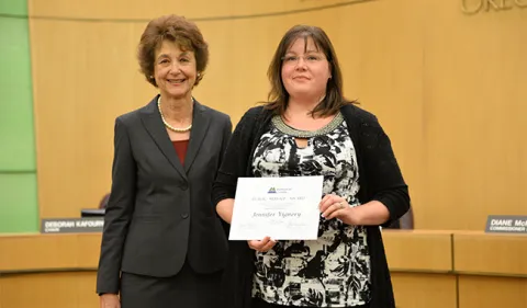 Jennifer Vignery with Commissioner Diane McKeel