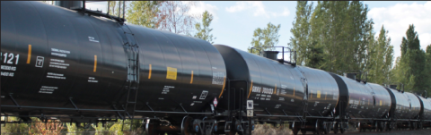 Train carrying crude oil