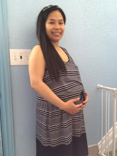 happy pregnant woman