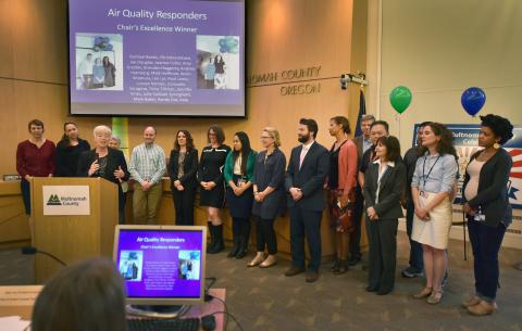 The Air Quality Responders team won the Chair's Excellence Award.