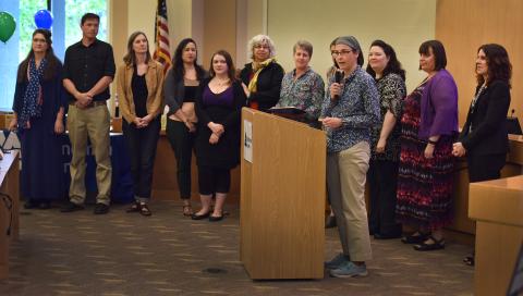 Londer Learning Center staff, winners of the Sustainability Award.