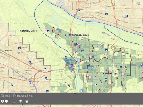 Interactive map of District 1