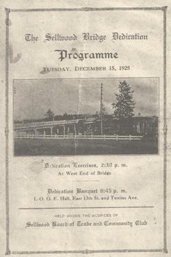 front cover of Bridge Dedication Program