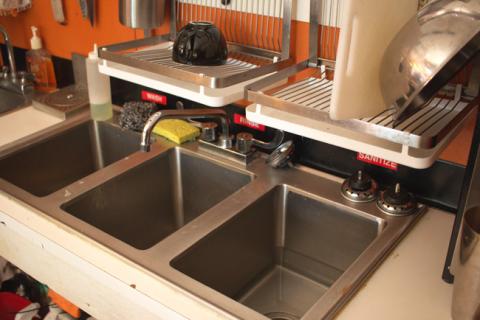 a three-compartment sink