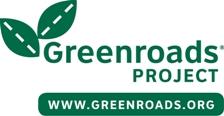 Logo for Greenroads Project, including web address: www.greenroads.org