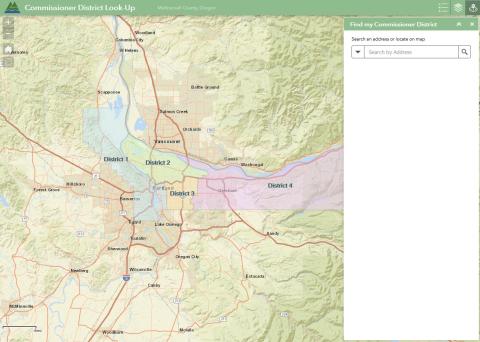 Multnomah County district-look up map