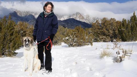 Lynn Songer on a hike in Albuquerque, NM