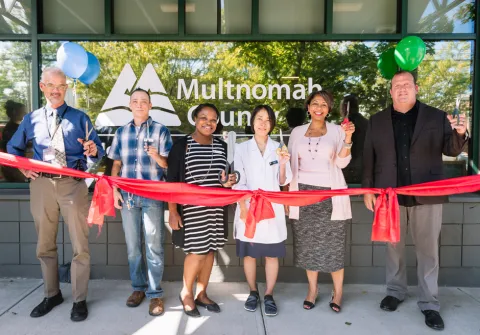Ribbon cutting ceremony at North Portland Health Center