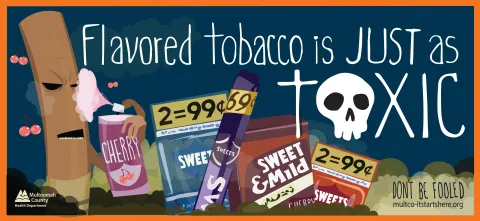 Flavored tobacco kills poster