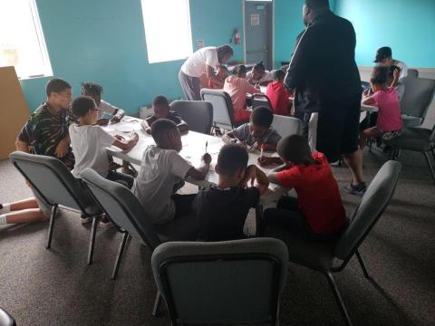 Kids learning about CPTED principles